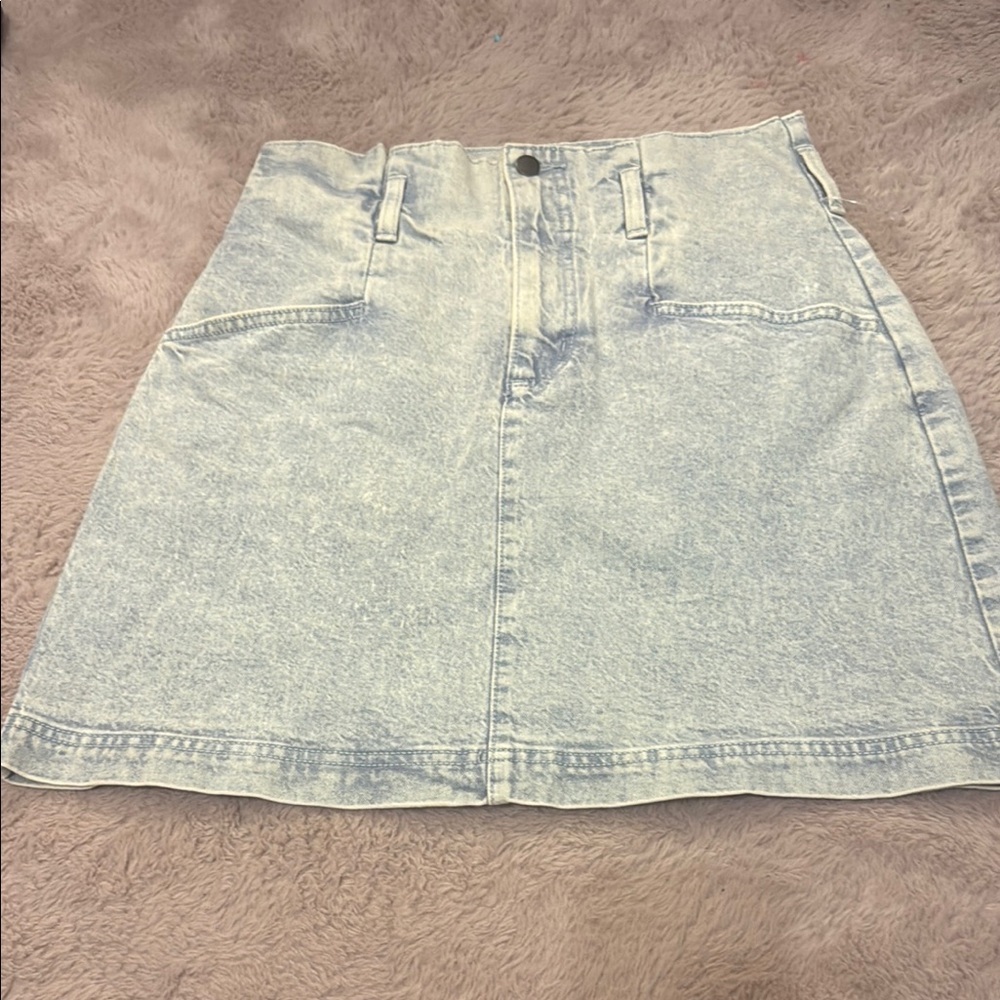 Universal Thread Blue Knee-Length A-Line Skirt